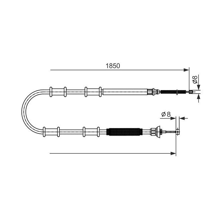 Trosas, stovėjimo stabdys BOSCH 1 987 482 592