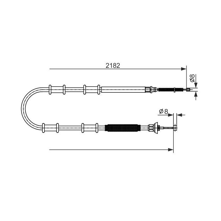 Trosas, stovėjimo stabdys BOSCH 1 987 482 594