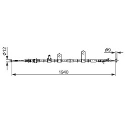 Trosas, stovėjimo stabdys BOSCH 1 987 482 852
