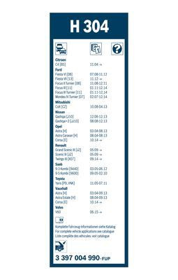 Valytuvai BOSCH 3 397 004 990