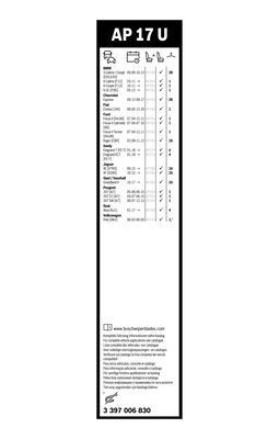 Valytuvai BOSCH 3 397 006 830