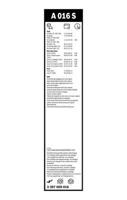 Valytuvai BOSCH 3 397 009 016