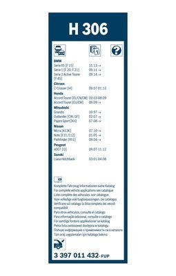 Valytuvai BOSCH 3 397 011 432