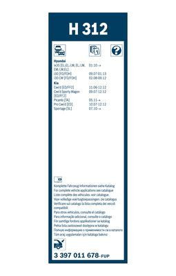 Valytuvai BOSCH 3 397 011 678