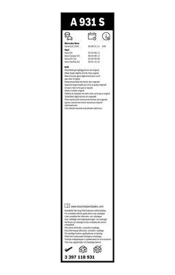 Valytuvai BOSCH 3 397 118 931