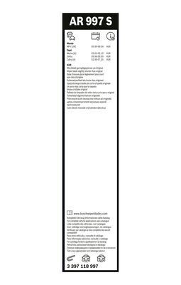 Valytuvai BOSCH 3 397 118 997