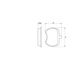 Stabdžių trinkelių rinkinys, diskinis stabdys BOSCH 0 986 424 005