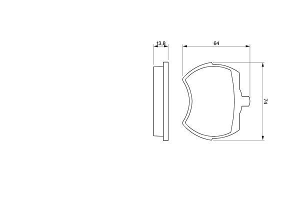 Stabdžių trinkelių rinkinys, diskinis stabdys BOSCH 0 986 424 005