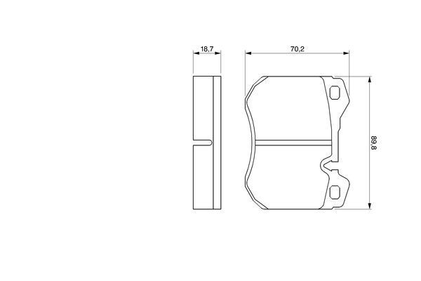 Stabdžių trinkelių rinkinys, diskinis stabdys BOSCH 0 986 424 053