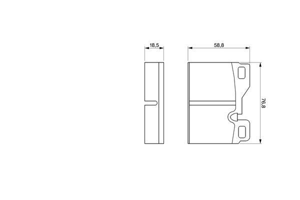 Stabdžių trinkelių rinkinys, diskinis stabdys BOSCH 0 986 424 062