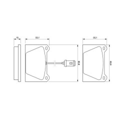 Stabdžių trinkelių rinkinys, diskinis stabdys BOSCH 0 986 424 093