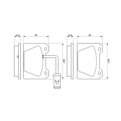 Stabdžių trinkelių rinkinys, diskinis stabdys BOSCH 0 986 424 095