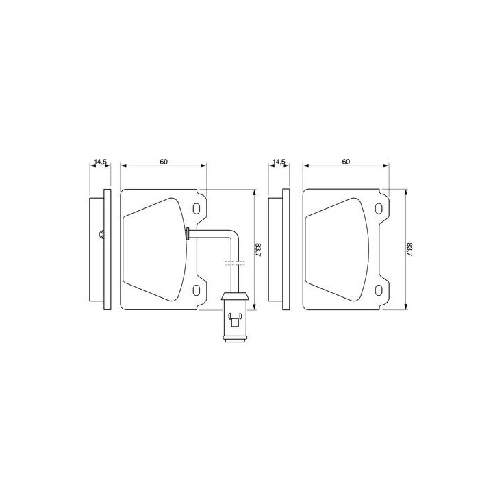 Stabdžių trinkelių rinkinys, diskinis stabdys BOSCH 0 986 424 095