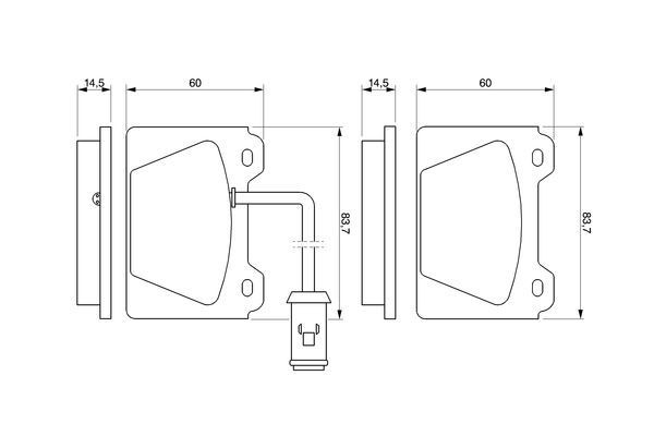 Stabdžių trinkelių rinkinys, diskinis stabdys BOSCH 0 986 424 095