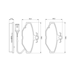 Stabdžių trinkelių rinkinys, diskinis stabdys BOSCH 0 986 424 151