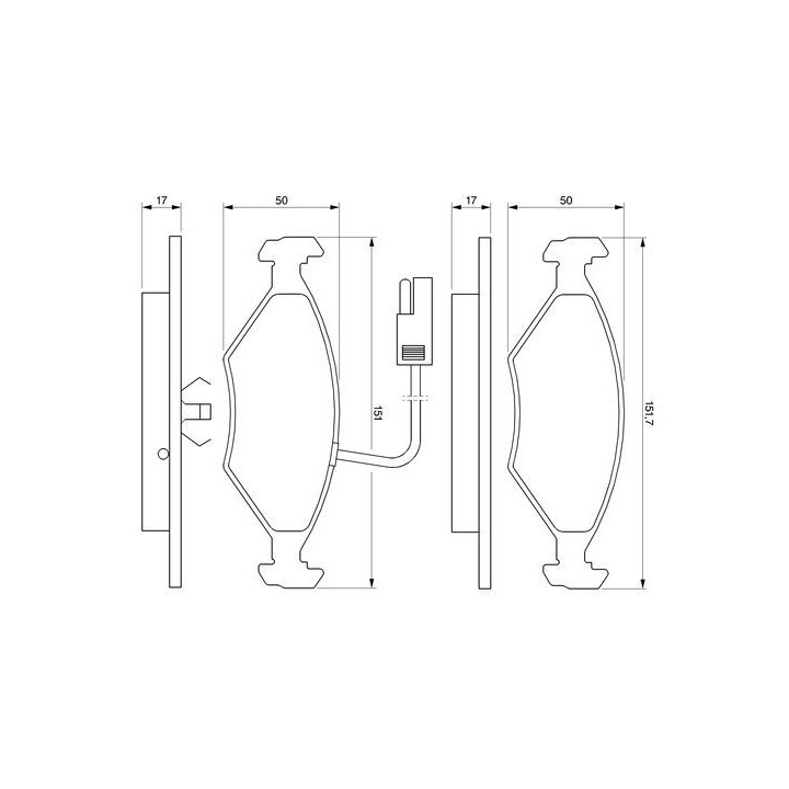 Stabdžių trinkelių rinkinys, diskinis stabdys BOSCH 0 986 424 178