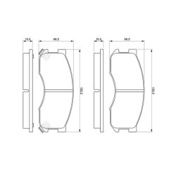 Stabdžių trinkelių rinkinys, diskinis stabdys BOSCH 0 986 424 202