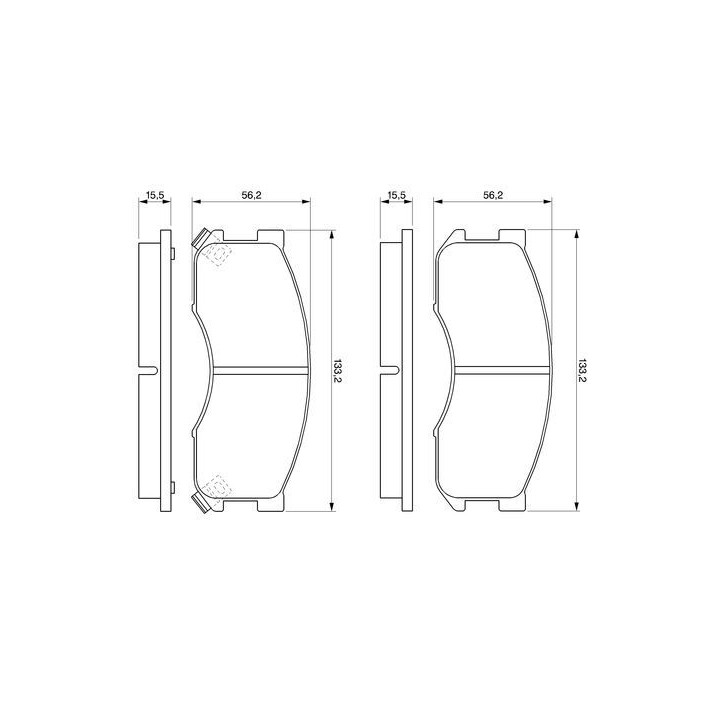 Stabdžių trinkelių rinkinys, diskinis stabdys BOSCH 0 986 424 202