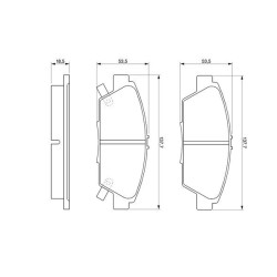 Stabdžių trinkelių rinkinys, diskinis stabdys BOSCH 0 986 424 289