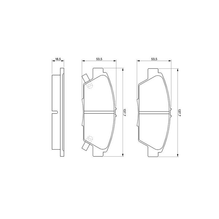 Stabdžių trinkelių rinkinys, diskinis stabdys BOSCH 0 986 424 289