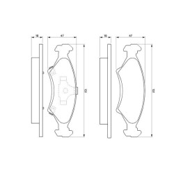Stabdžių trinkelių rinkinys, diskinis stabdys BOSCH 0 986 424 348