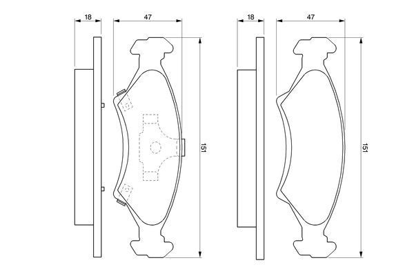 Stabdžių trinkelių rinkinys, diskinis stabdys BOSCH 0 986 424 348