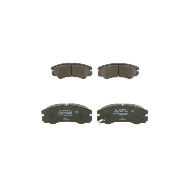 Stabdžių trinkelių rinkinys, diskinis stabdys BOSCH 0 986 424 366