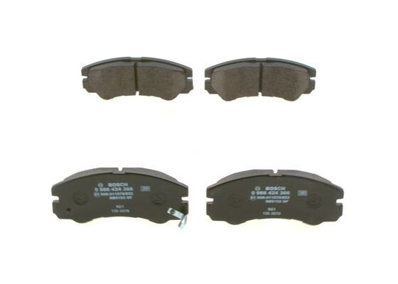 Stabdžių trinkelių rinkinys, diskinis stabdys BOSCH 0 986 424 366