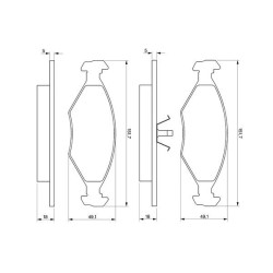 Stabdžių trinkelių rinkinys, diskinis stabdys BOSCH 0 986 424 514