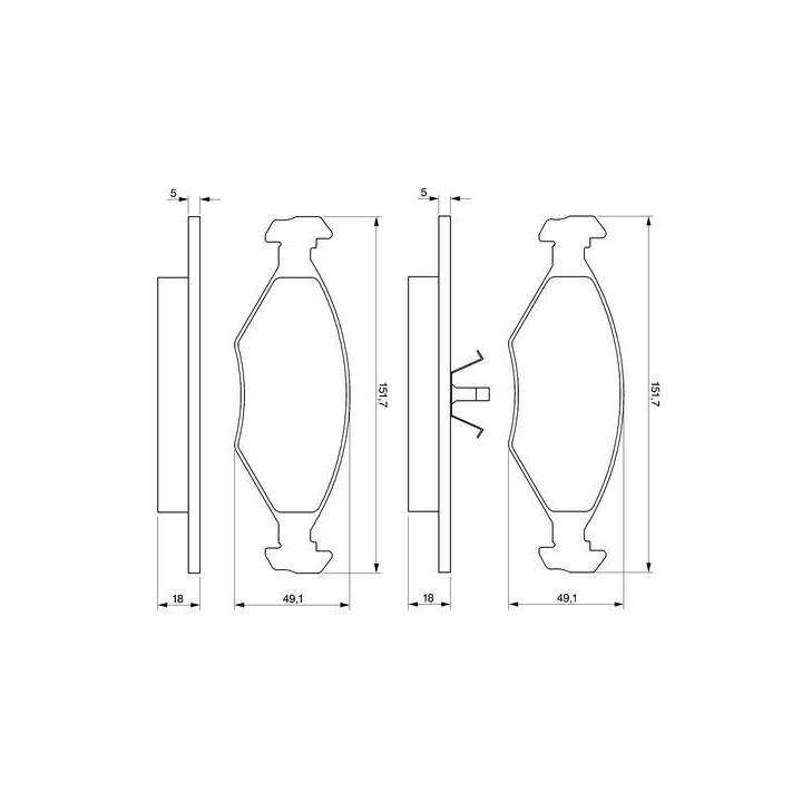 Stabdžių trinkelių rinkinys, diskinis stabdys BOSCH 0 986 424 514
