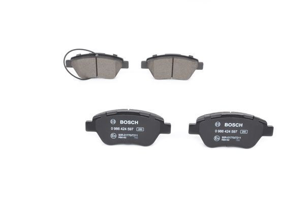 Stabdžių trinkelių rinkinys, diskinis stabdys BOSCH 0 986 424 597