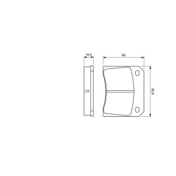 Stabdžių trinkelių rinkinys, diskinis stabdys BOSCH 0 986 424 685