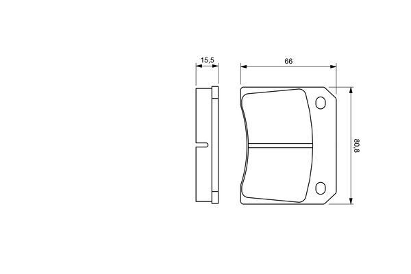 Stabdžių trinkelių rinkinys, diskinis stabdys BOSCH 0 986 424 685