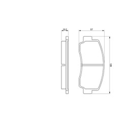 Stabdžių trinkelių rinkinys, diskinis stabdys BOSCH 0 986 465 111
