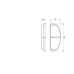 Stabdžių trinkelių rinkinys, diskinis stabdys BOSCH 0 986 465 931