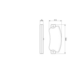 Stabdžių trinkelių rinkinys, diskinis stabdys BOSCH 0 986 468 411