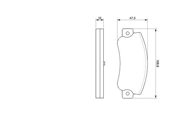 Stabdžių trinkelių rinkinys, diskinis stabdys BOSCH 0 986 468 411