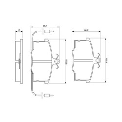Stabdžių trinkelių rinkinys, diskinis stabdys BOSCH 0 986 490 930