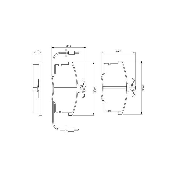 Stabdžių trinkelių rinkinys, diskinis stabdys BOSCH 0 986 490 930