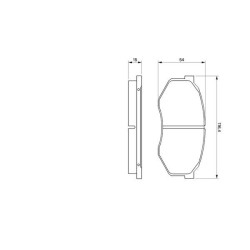 Stabdžių trinkelių rinkinys, diskinis stabdys BOSCH 0 986 493 180