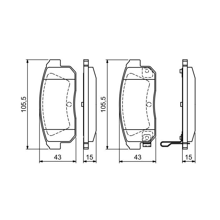 Stabdžių trinkelių rinkinys, diskinis stabdys BOSCH 0 986 494 223