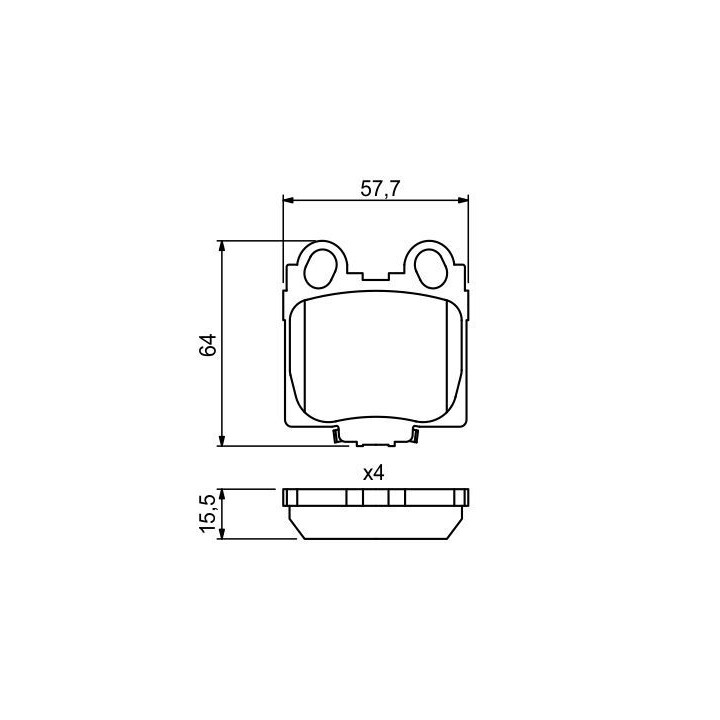 Stabdžių trinkelių rinkinys, diskinis stabdys BOSCH 0 986 494 231