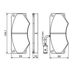 Stabdžių trinkelių rinkinys, diskinis stabdys BOSCH 0 986 494 301
