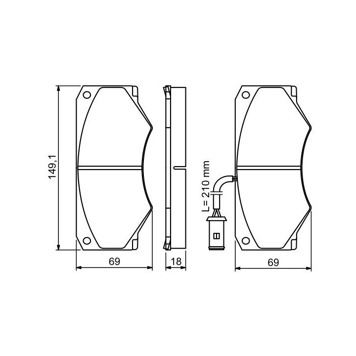 Stabdžių trinkelių rinkinys, diskinis stabdys BOSCH 0 986 494 301