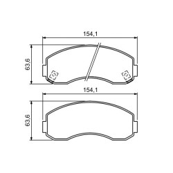 Stabdžių trinkelių rinkinys, diskinis stabdys BOSCH 0 986 494 314