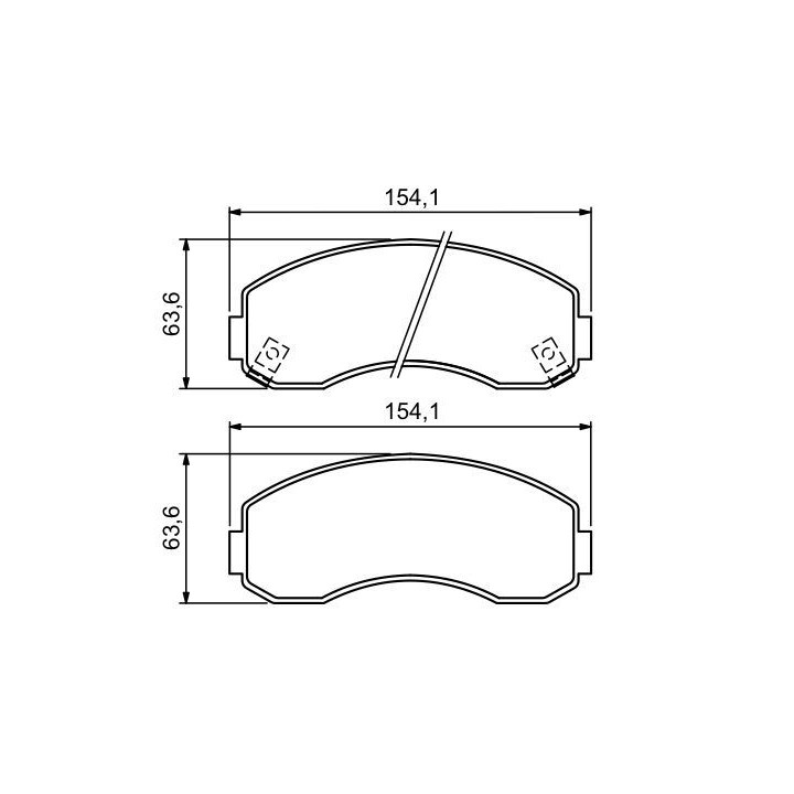 Stabdžių trinkelių rinkinys, diskinis stabdys BOSCH 0 986 494 314