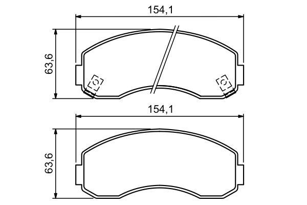 Stabdžių trinkelių rinkinys, diskinis stabdys BOSCH 0 986 494 314