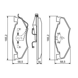 Stabdžių trinkelių rinkinys, diskinis stabdys BOSCH 0 986 494 336