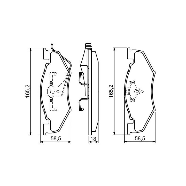 Stabdžių trinkelių rinkinys, diskinis stabdys BOSCH 0 986 494 336