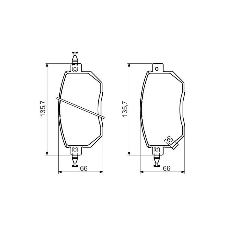 Stabdžių trinkelių rinkinys, diskinis stabdys BOSCH 0 986 494 366